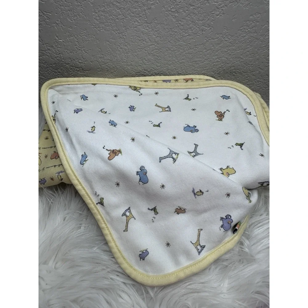 $32 🌙 Vintage Carter's John Lennon Giraffe Yellow Baby Blanket Flaw Cotton